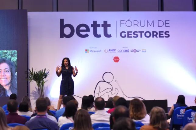 Bett Brasil 2025: ao destacar que a educação será a chave para enfrentarmos as crises do nosso tempo, objetivo é fomentar uma relação de prevenção e conscientização nos painéis e rodas de debate (Foto: Reprodução/Bett Brasil)