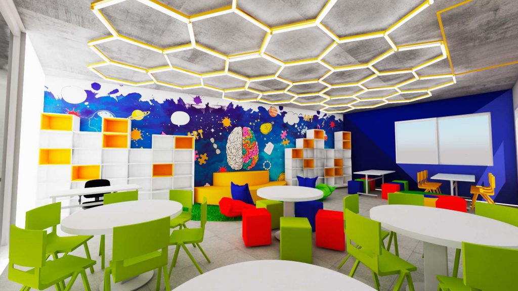design de interiores ambientes educacionais