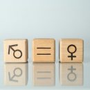 Gender,Equality,Concept.,Cubes,With,Male,And,Female,Symbols,On