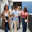 Multi-ethnic,Group,Of,High,School,Students,Walking,With,Their,Teacher
