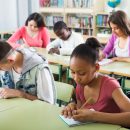 Young,Serious,Multiethnic,Students,Studying,Together,In,The,Classroom