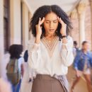 Headache,,Tired,And,Stress,Teacher,In,School,With,Fast,Children