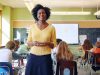 Portrait,,Teacher,And,Black,Woman,With,Students,Learning,In,Classroom.