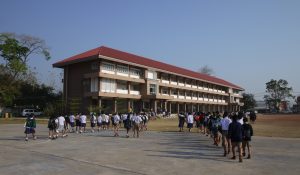 Chaiyaphum,,Thailand,,February,,2019.,Therere,Elementary,Students,Walking,Into,Their