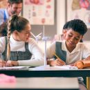 Secondary,Or,High,School,Students,Studying,Wind,Turbines,In,Science