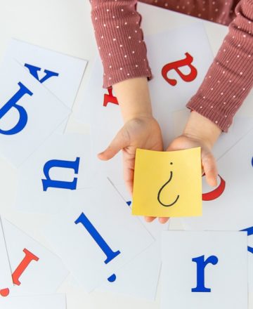 The,Child,Learns,English,Letters.,Selective,Focus.,Kid.