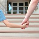Little,Schoolboy,With,His,Father,Goes,To,School,After,Summer